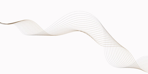 Poster - curved line pattern extending diagonally  wavy lines pattern  white background,  creating a flowing and elegant design element.