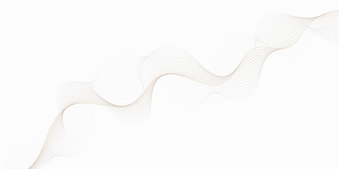 Poster - curved line pattern extending diagonally  wavy lines pattern  white background,  creating a flowing and elegant design element.
