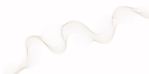 Poster - curved line pattern extending diagonally  wavy lines pattern  white background,  creating a flowing and elegant design element.