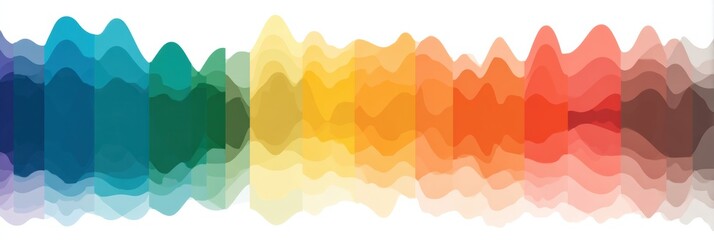 Poster - Emotional Chart Representing Nervous Tension Through a Vibrant Color Spectrum Displaying Various Shades and Transitions