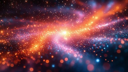 Poster - Celestial Dance: A mesmerizing visualization of the cosmos unfolds, with swirling galaxies, radiant nebulae, and a symphony of stars, invoking a sense of wonder and cosmic exploration.