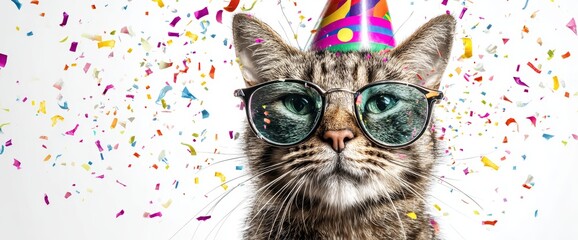  Cool Cat's Birthday Bash Party Hat & Sunglasses Fun