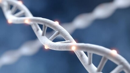 Poster - DNA Double Helix: A beautifully detailed, close-up view of a DNA double helix structure, representing the fundamental essence of life with scientific precision.