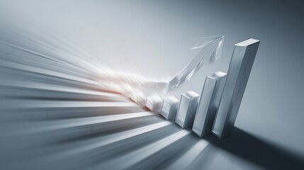 Aufkleber - Business Growth Chart Showcasing Upward Trend in a Sleek and Modern Design With a Gradient Background