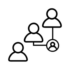 Poster - Organization chart diagram hierarchy structure business management team network connection workflow