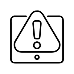 Poster - Attention warning sign vector, alert exclamation mark icon, caution triangle symbol, error notice design