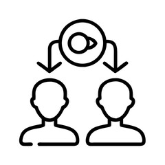 Poster - Knowledge transfer icon, skill sharing, mentorship, training, collaboration, peer learning, teamwork concept