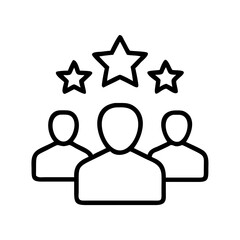Poster - Teamwork success icon with stars rating, business collaboration and leadership vector illustration