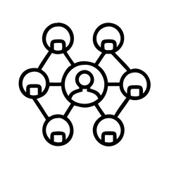 Poster - Network marketing strategy icon showing multiple connected people for social media and business growth