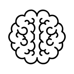 Poster - Brain illustration for medical education and neuroscience research with brain anatomy outline