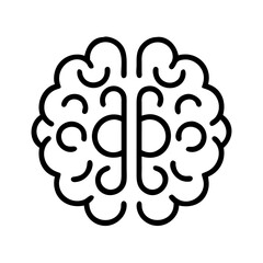 Poster - Brain illustration for medical design, mind and intelligence concept, human brain anatomy vector icon