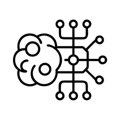 Poster - Cloud computing network diagram with machine learning ai and neural network connection for data analysis
