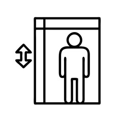 Poster - Elevator lift icon vector illustration, passenger elevator symbol, modern elevator sign for websites and apps