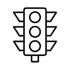 Poster - Traffic light vector icon illustration, road safety, traffic control, street light, stoplight symbol