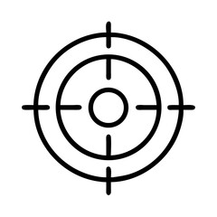 Poster - Target aim accuracy focus precision goal bullseye vector icon for business marketing and design use