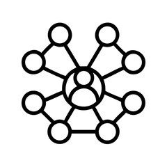 Poster - Network connection icon representing social network networking and communication concept design vector