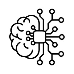 Poster - Ai brain technology concept with circuit board for machine learning and neural network design