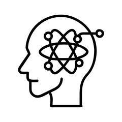 Poster - Artificial intelligence brain science technology mind innovation thinking ai head knowledge concept