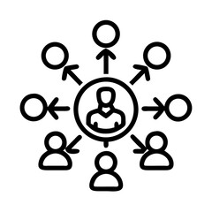Poster - Network marketing referral program strategy with people and connection for business growth plan