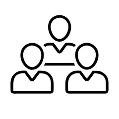 Poster - Teamwork collaboration icon vector illustration representing group of people working together concept design
