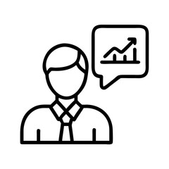 Poster - Businessman showing financial growth chart, business success, investment and market analysis data icon