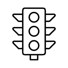 Poster - Traffic light vector icon illustration, road safety, street light, traffic control and regulation icon