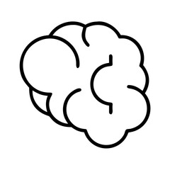 Poster - Brain illustration for medical concepts and artificial intelligence with outline style vector design
