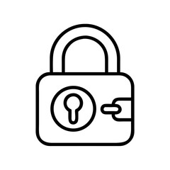 Poster - Lock security icon padlock safety symbol privacy protection access secure key locked safeguard line art