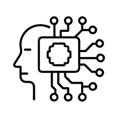 Poster - Artificial intelligence ai brain circuit board technology machine learning neural network concept design