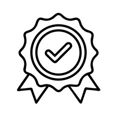 Poster - Vector graphic of quality assurance approved check mark seal of approval icon for website design