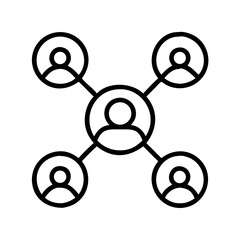 Poster - Network connection social media community people group icon vector illustration for websites and apps