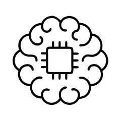 Poster - Artificial intelligence brain with cpu chip vector illustration for ai technology concept design