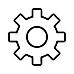 Poster - Gear cog wheel setting icon vector image for engineering mechanical and industrial design use cases