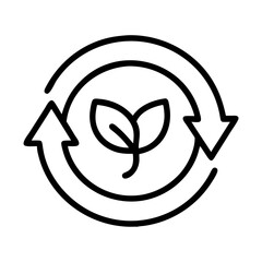Poster - Recycle and renew concept vector, eco friendly, sustainable, nature, environment, ecology, growth, leaf