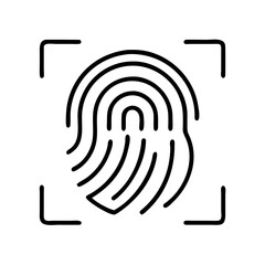 Poster - Fingerprint identification scan security system biometric authentication access control technology vector icon