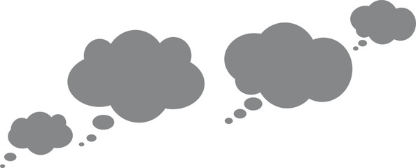 Poster - Hand Drawn Doodle Speech Bubbles & Clouds Vector Set AI Generative
