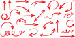 © MaC GFX Studio - Hand Drawn Red Sketchy Arrows Vector Set AI Generative