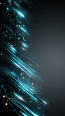Poster - Futuristic high-tech background with sleek lines and glowing elements, symbolizing innovation, digital progress, and technology advancement. Perfect for tech events and presentations. Caption space in