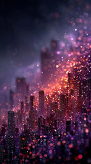 Poster - Futuristic high-tech background with sleek lines and glowing elements, symbolizing innovation, digital progress, and technology advancement. Perfect for tech events and presentations. Caption space in