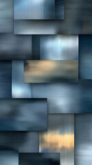 Poster - Abstract silver technology background with horizontal lines and blocks. Digital network design symbolizes data transfer, connectivity, and futuristic business concepts on a sleek dark silver gradient.