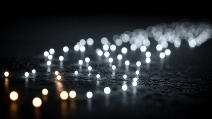 Poster - Abstract silver technology background with horizontal lines and blocks. Digital network design symbolizes data transfer, connectivity, and futuristic business concepts on a sleek dark silver gradient.