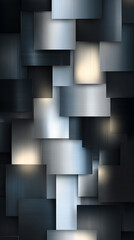 Poster - Abstract silver technology background with horizontal lines and blocks. Digital network design symbolizes data transfer, connectivity, and futuristic business concepts on a sleek dark silver gradient.