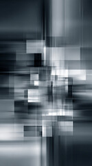Poster - Abstract silver technology background with horizontal lines and blocks. Digital network design symbolizes data transfer, connectivity, and futuristic business concepts on a sleek dark silver gradient.