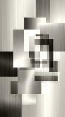 Poster - Abstract silver technology background with horizontal lines and blocks. Digital network design symbolizes data transfer, connectivity, and futuristic business concepts on a sleek dark silver gradient.