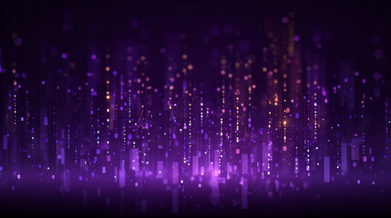 Poster - Purple technology background with horizontal lines and blocks. Abstract digital backdrop representing data transfer and network systems. Sleek design for business presentations and tech concepts.

