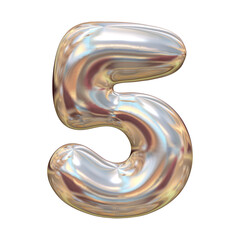 Poster - 3d render of colorful letters and numbers