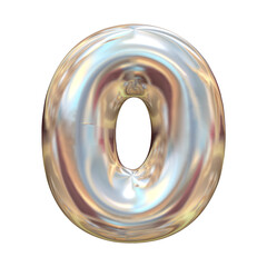 Poster - 3d render of colorful letters and numbers