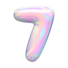Poster - 3d render of colorful letters and numbers