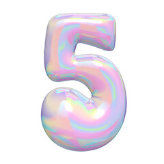 Poster - 3d render of colorful letters and numbers