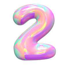 Poster - 3d render of colorful letters and numbers